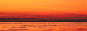 orange sea sunset horizon